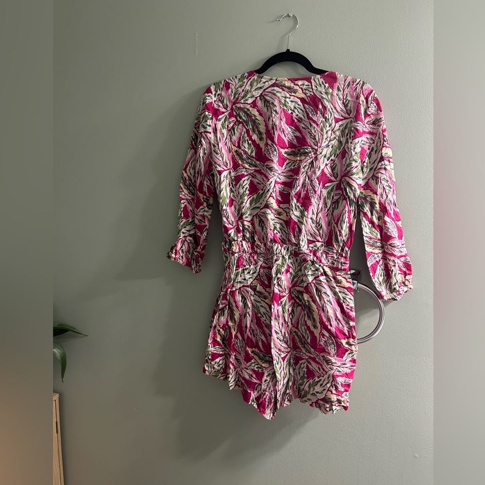 NWT LOFT beach linen romper tropical - Picture 8 of 9